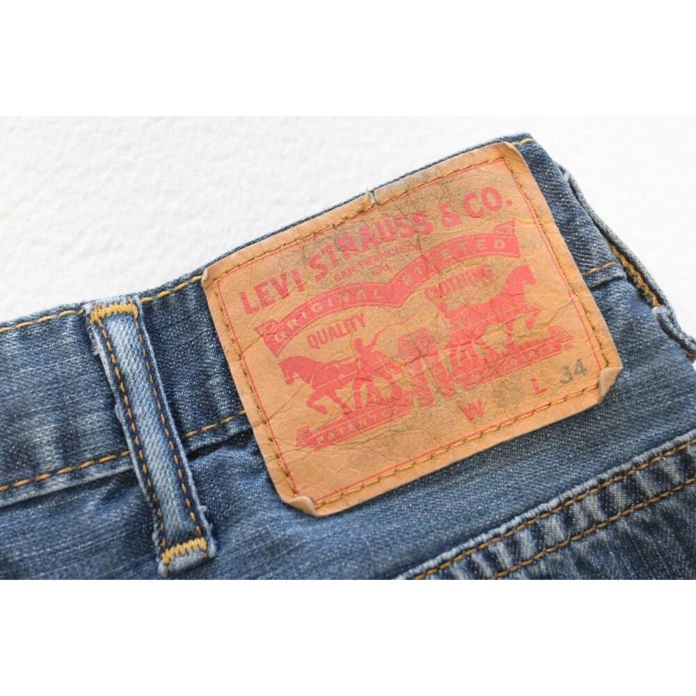 Levi's 559 Relaxed Straight Fit Rugged Blue Denim Jeans‎ Mens Size 38 x 32